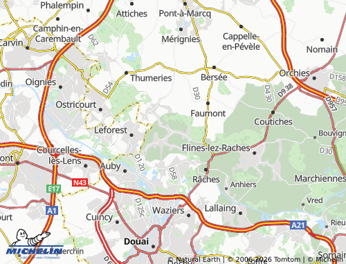 Mappa MICHELIN Raimbeaucourt - ViaMichelin