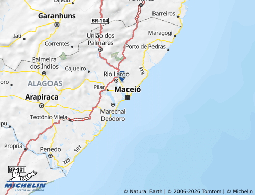 Carte MICHELIN Alagoas - ViaMichelin