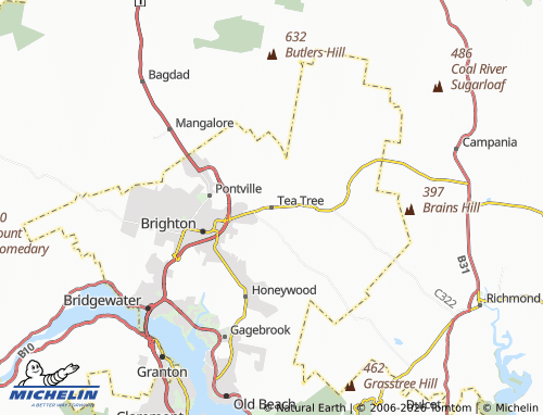 Mapa MICHELIN Tea Tree - ViaMichelin