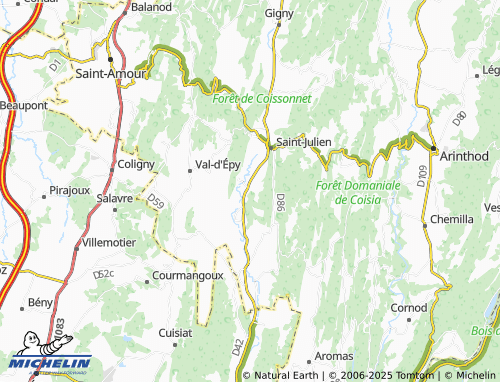 Carte MICHELIN Villechantria - ViaMichelin