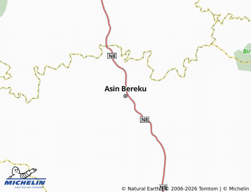 MICHELIN Asin Bereku map - ViaMichelin