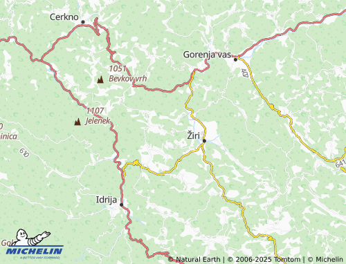 MICHELIN Mrzli Vrh map - ViaMichelin