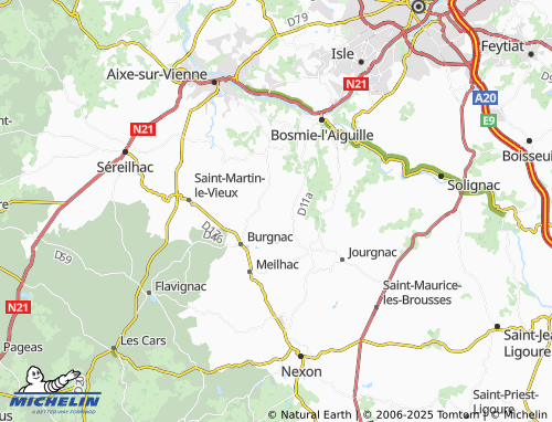 MICHELIN Grand Chalier map - ViaMichelin