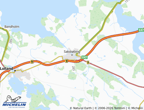 Mappa MICHELIN Sakskøbing - ViaMichelin
