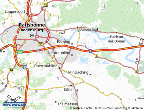 Mapa MICHELIN Neutraubling - ViaMichelin