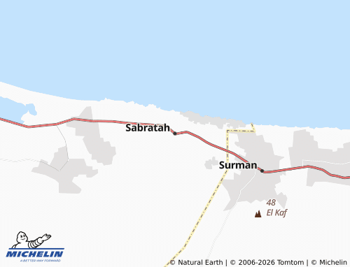 Mappa MICHELIN Sabratah - ViaMichelin