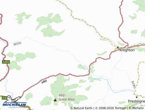 Mappa MICHELIN Llangunllo - ViaMichelin