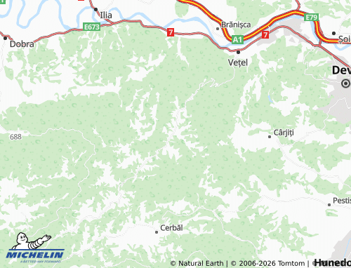 MICHELIN Muncelu Mic map - ViaMichelin