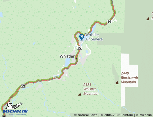 Mappa MICHELIN Whistler - ViaMichelin