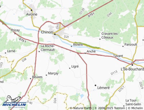 Carte MICHELIN Les Roches Saint-Paul - ViaMichelin