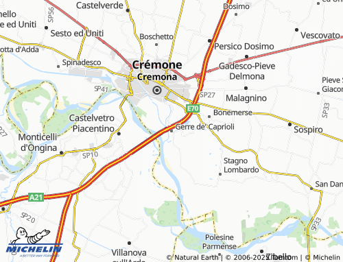 MICHELIN Gerre de' Caprioli map - ViaMichelin