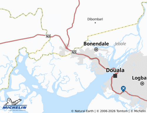 MICHELIN Minkwele map - ViaMichelin
