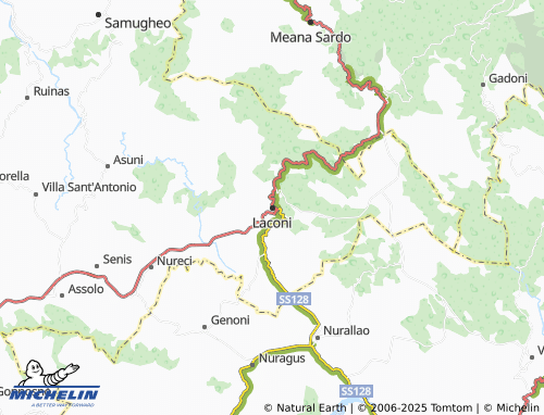 MICHELIN Laconi map - ViaMichelin