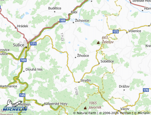 Mappa MICHELIN Žihobce - ViaMichelin