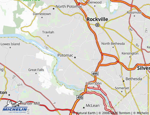 Carte MICHELIN Potomac - ViaMichelin