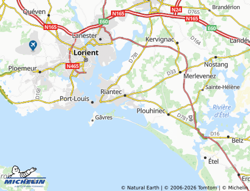 Mappa MICHELIN Riantec - ViaMichelin
