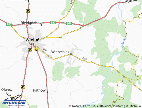 MICHELIN Wierzchlas map - ViaMichelin