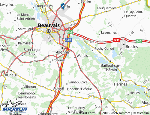 Mapa MICHELIN Warluis - ViaMichelin