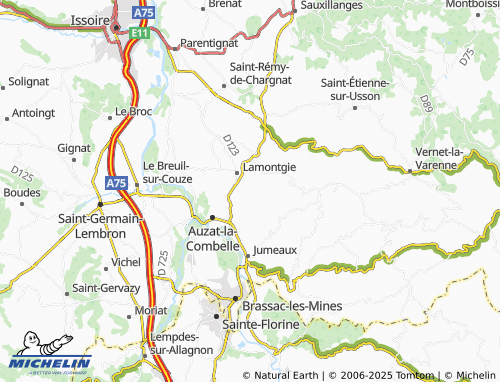 Mapa MICHELIN Aubiat - ViaMichelin