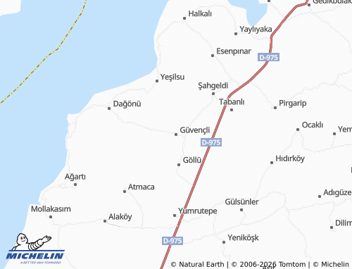 Kaart MICHELIN Güvençli - ViaMichelin