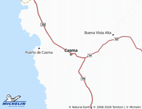 MICHELIN Casma map - ViaMichelin