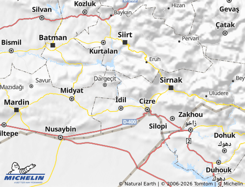 MICHELIN Güçlükonak map - ViaMichelin