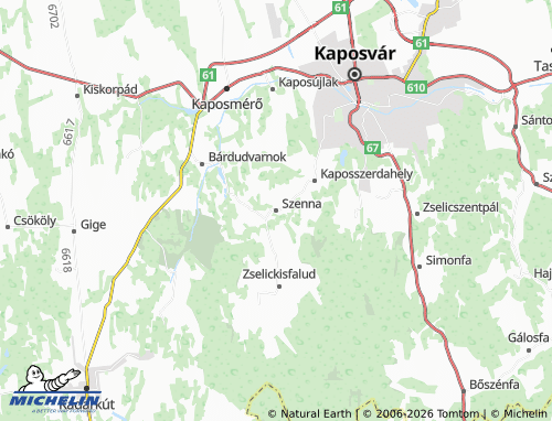 Mapa MICHELIN Szenna - ViaMichelin