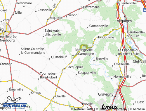 MICHELIN Bérengeville-la-Campagne map - ViaMichelin