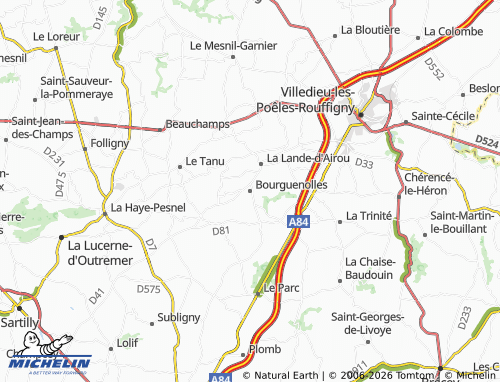 MICHELIN Bourguenolles map - ViaMichelin