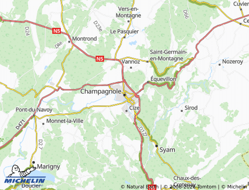Mappa MICHELIN Champagnole - ViaMichelin