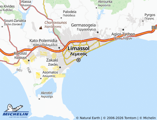 Carte MICHELIN Limassol - ViaMichelin