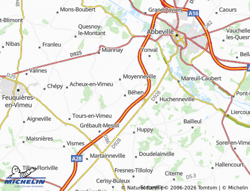 MICHELIN Béhen map - ViaMichelin
