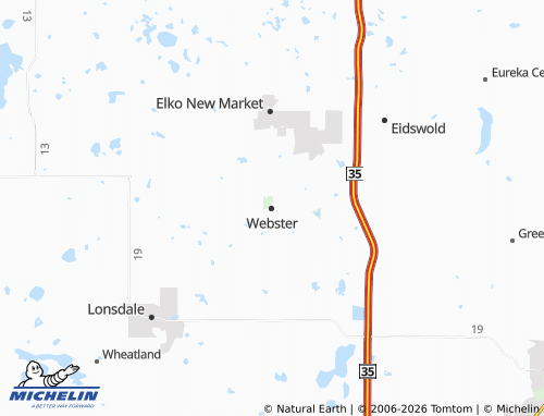 Mapa MICHELIN Webster - ViaMichelin