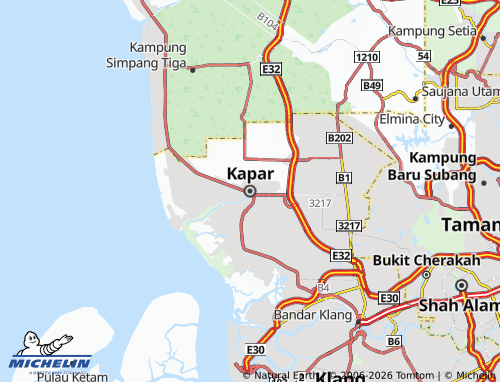 MICHELIN Kapar map - ViaMichelin
