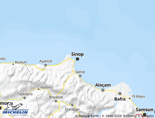 Kaart MICHELIN Sinop - ViaMichelin