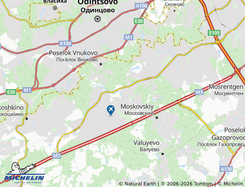 Carte MICHELIN Pykhtino - ViaMichelin