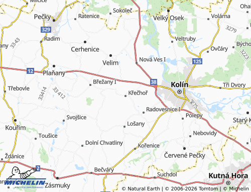 Kaart MICHELIN Křečhoř - ViaMichelin