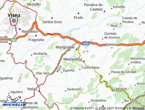 MICHELIN Santo Amaro de Azurara map - ViaMichelin