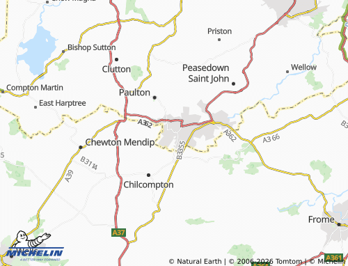 Carte MICHELIN Midsomer Norton - ViaMichelin