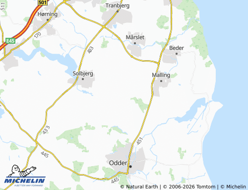 Mapa MICHELIN Tulstrup - ViaMichelin