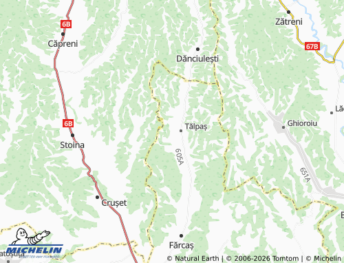 Mappa MICHELIN Puținei - ViaMichelin