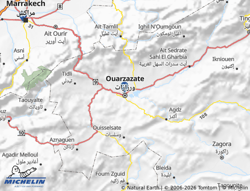 Mappa MICHELIN Warzazat - ViaMichelin