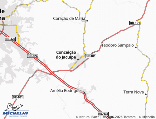 Mappa MICHELIN Conceição do Jacuípe - ViaMichelin