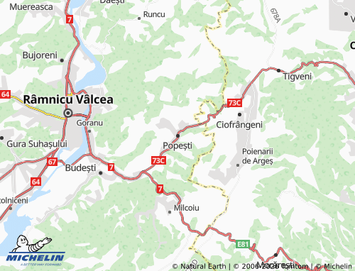 MICHELIN-Landkarte Popești - ViaMichelin