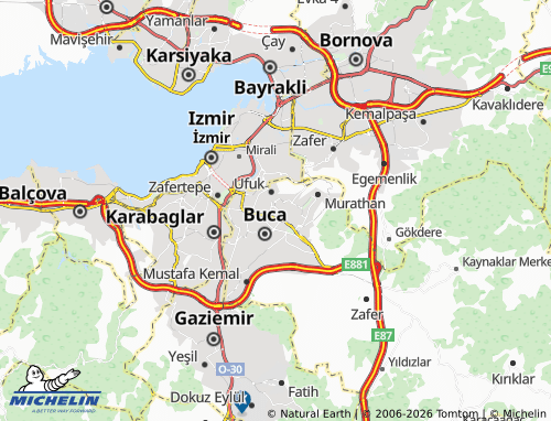 MICHELIN Menderes map - ViaMichelin