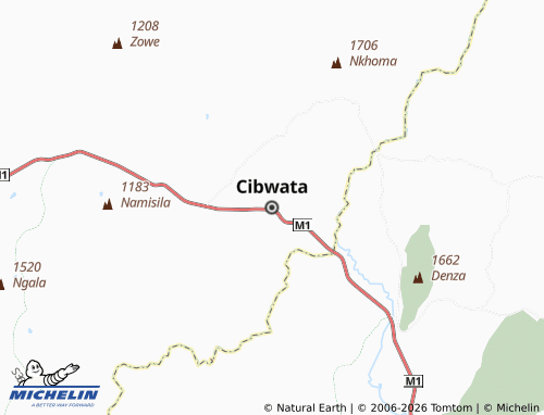MICHELIN Cibwata map - ViaMichelin