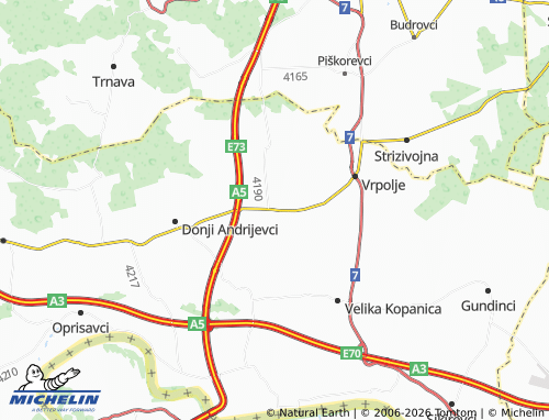 MICHELIN-Landkarte Čajkovci - ViaMichelin