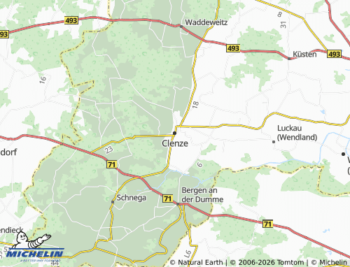 MICHELIN Clenze map - ViaMichelin