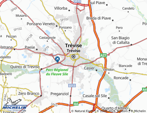 Mappa MICHELIN Treviso - ViaMichelin