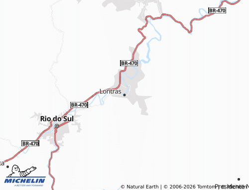 MICHELIN Lontras map - ViaMichelin
